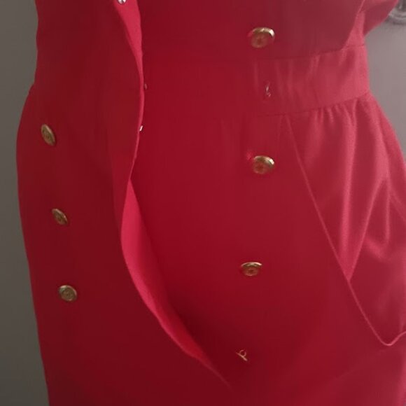 CHANEL BOUTIQUE RED WOOL MINI DRESS MADE IN FRANCE SIZE US 4 - Picture 9 of 13